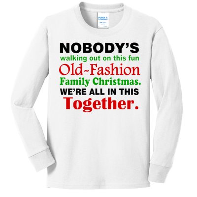 Fun Old Fashion Family Christmas Kids Long Sleeve Shirt