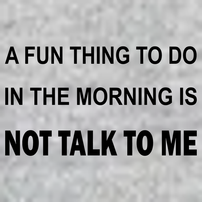 Fun Thing To Do In The Morning Is Not Talk To Me Sarcastic Premium T-Shirt