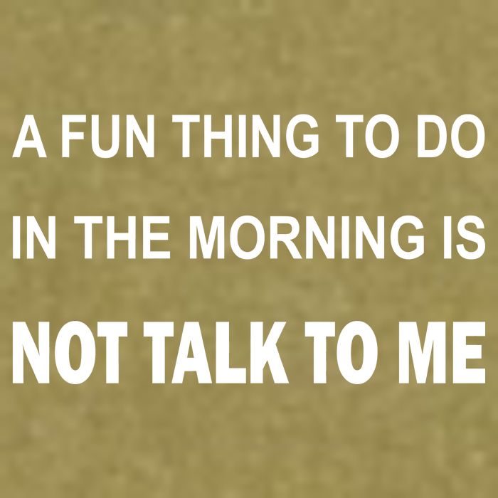 Fun Thing To Do In The Morning Is Not Talk To Me Sarcastic Garment-Dyed Women's Muscle Tee