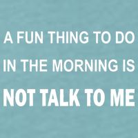 Fun Thing To Do In The Morning Is Not Talk To Me Sarcastic Sueded Cloud Jersey T-Shirt