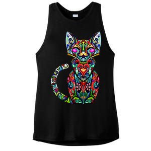 Fun Trippy Cat Ladies PosiCharge Tri-Blend Wicking Tank