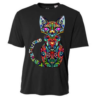 Fun Trippy Cat Cooling Performance Crew T-Shirt