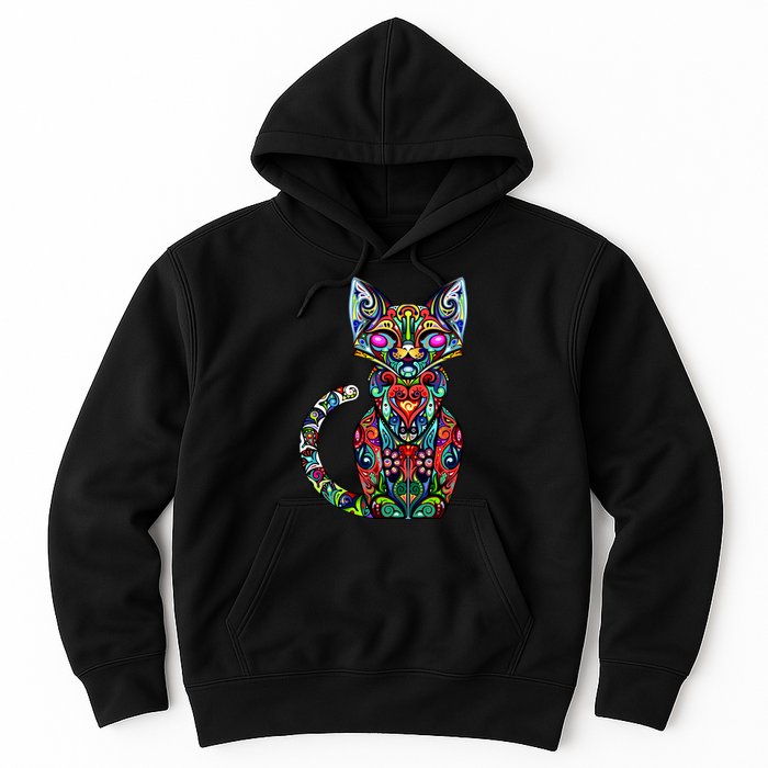 Fun Trippy Cat Hoodie