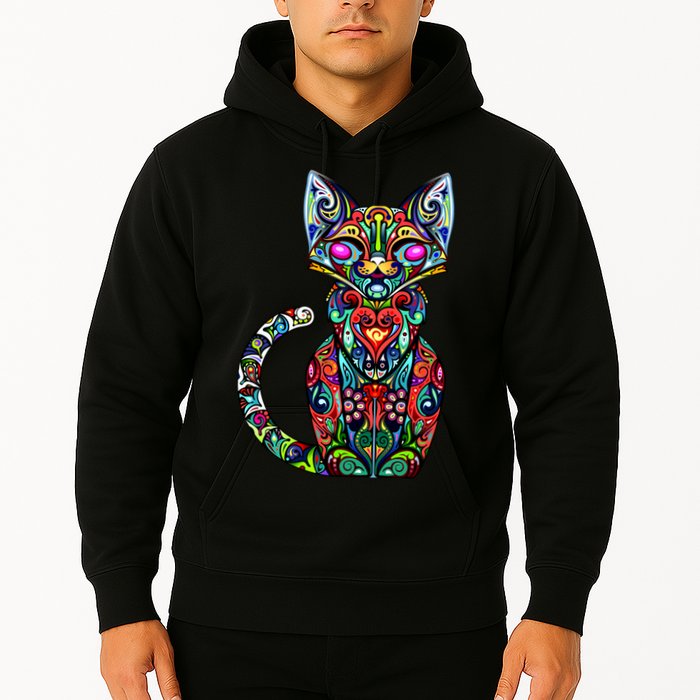 Fun Trippy Cat Hoodie