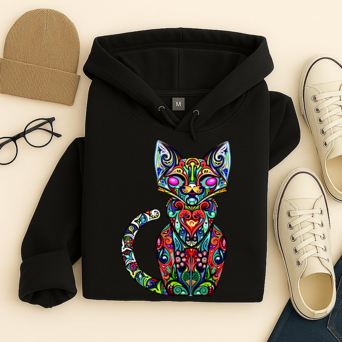 Fun Trippy Cat Hoodie