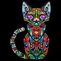 Fun Trippy Cat Hoodie