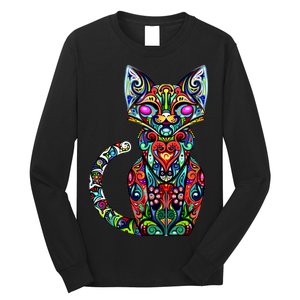 Fun Trippy Cat Long Sleeve Shirt