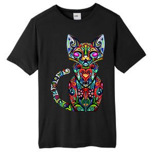 Fun Trippy Cat Tall Fusion ChromaSoft Performance T-Shirt