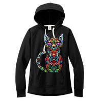 Fun Trippy Cat Women's Fleece Hoodie