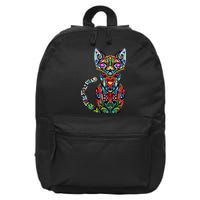 Fun Trippy Cat 16 in Basic Backpack