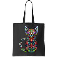 Fun Trippy Cat Tote Bag