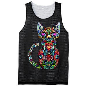 Fun Trippy Cat Mesh Reversible Basketball Jersey Tank