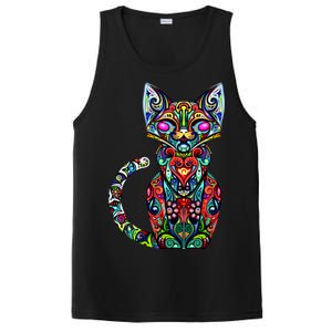 Fun Trippy Cat PosiCharge Competitor Tank