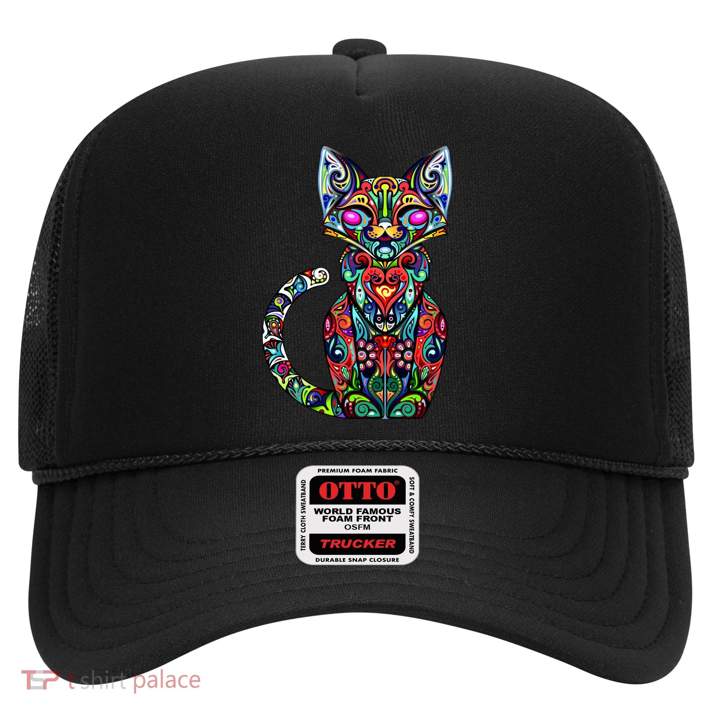 Fun Trippy Cat Trucker Hat