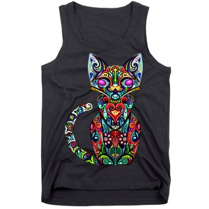 Fun Trippy Cat Tank Top