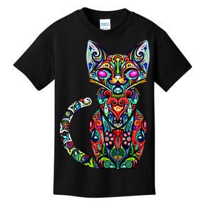 Fun Trippy Cat Kids T-Shirt