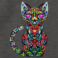 Fun Trippy Cat Vector Backpack