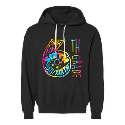 Fun Tye Dyed Sixth 6th Grade Garment-Dyed Fleece Hoodie