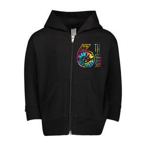 Fun Tye Dyed Sixth 6th Grade Toddler Zip Fleece Hoodie