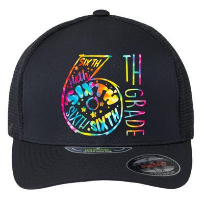 Fun Tye Dyed Sixth 6th Grade Flexfit Unipanel Trucker Cap