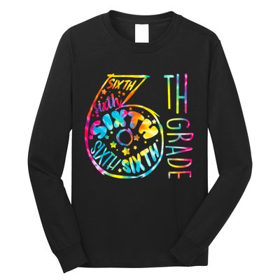 Fun Tye Dyed Sixth 6th Grade Long Sleeve Shirt