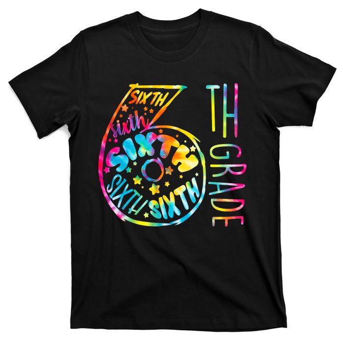 Fun Tye Dyed Sixth 6th Grade T-Shirt