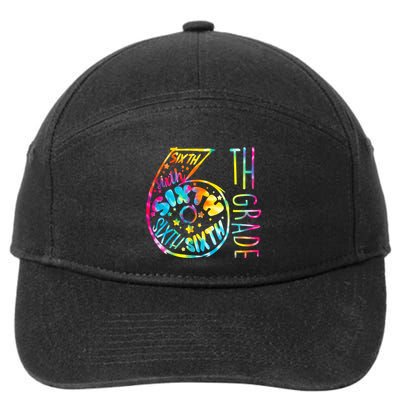 Fun Tye Dyed Sixth 6th Grade 7-Panel Snapback Hat