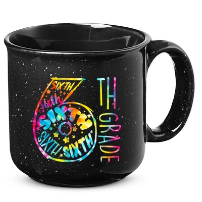 Fun Tye Dyed Sixth 6th Grade 15oz Campfire Ceramic Mug