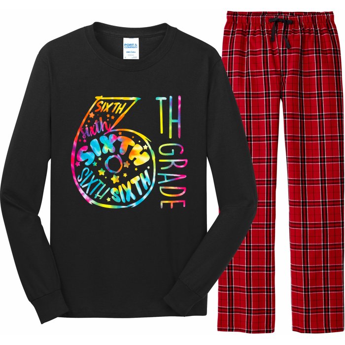 Fun Tye Dyed Sixth 6th Grade Long Sleeve Pajama Set