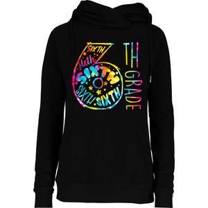 Fun Tye Dyed Sixth 6th Grade Womens Funnel Neck Pullover Hood