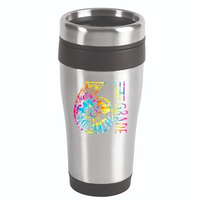 Fun Tye Dyed Sixth 6th Grade 16oz Travel Tumbler