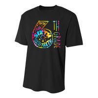 Fun Tye Dyed Sixth 6th Grade Youth Performance Sprint T-Shirt