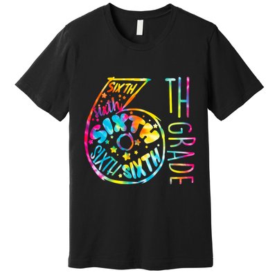Fun Tye Dyed Sixth 6th Grade Premium T-Shirt