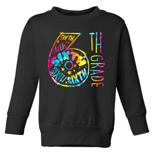 Fun Tye Dyed Sixth 6th Grade Toddler Sweatshirt