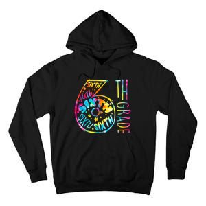 Fun Tye Dyed Sixth 6th Grade Tall Hoodie