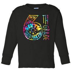 Fun Tye Dyed Sixth 6th Grade Toddler Long Sleeve Shirt