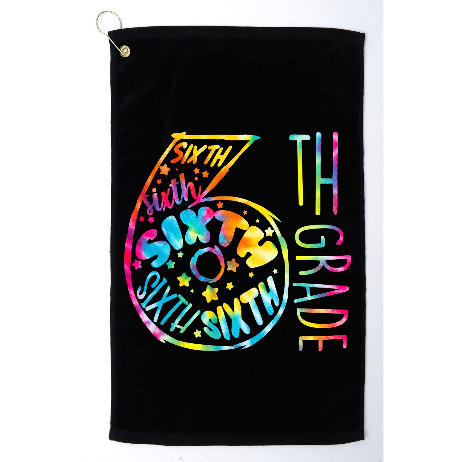 Fun Tye Dyed Sixth 6th Grade Golf Towel