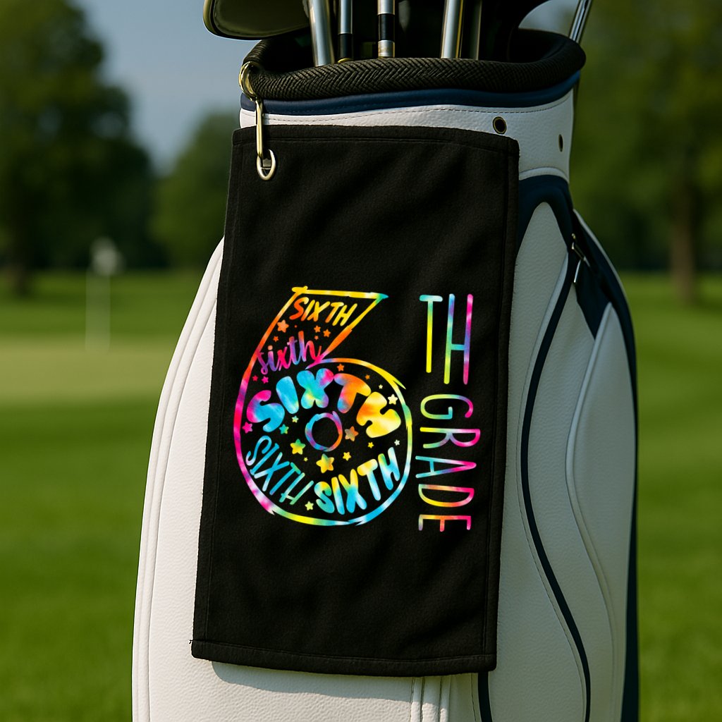 Fun Tye Dyed Sixth 6th Grade Golf Towel