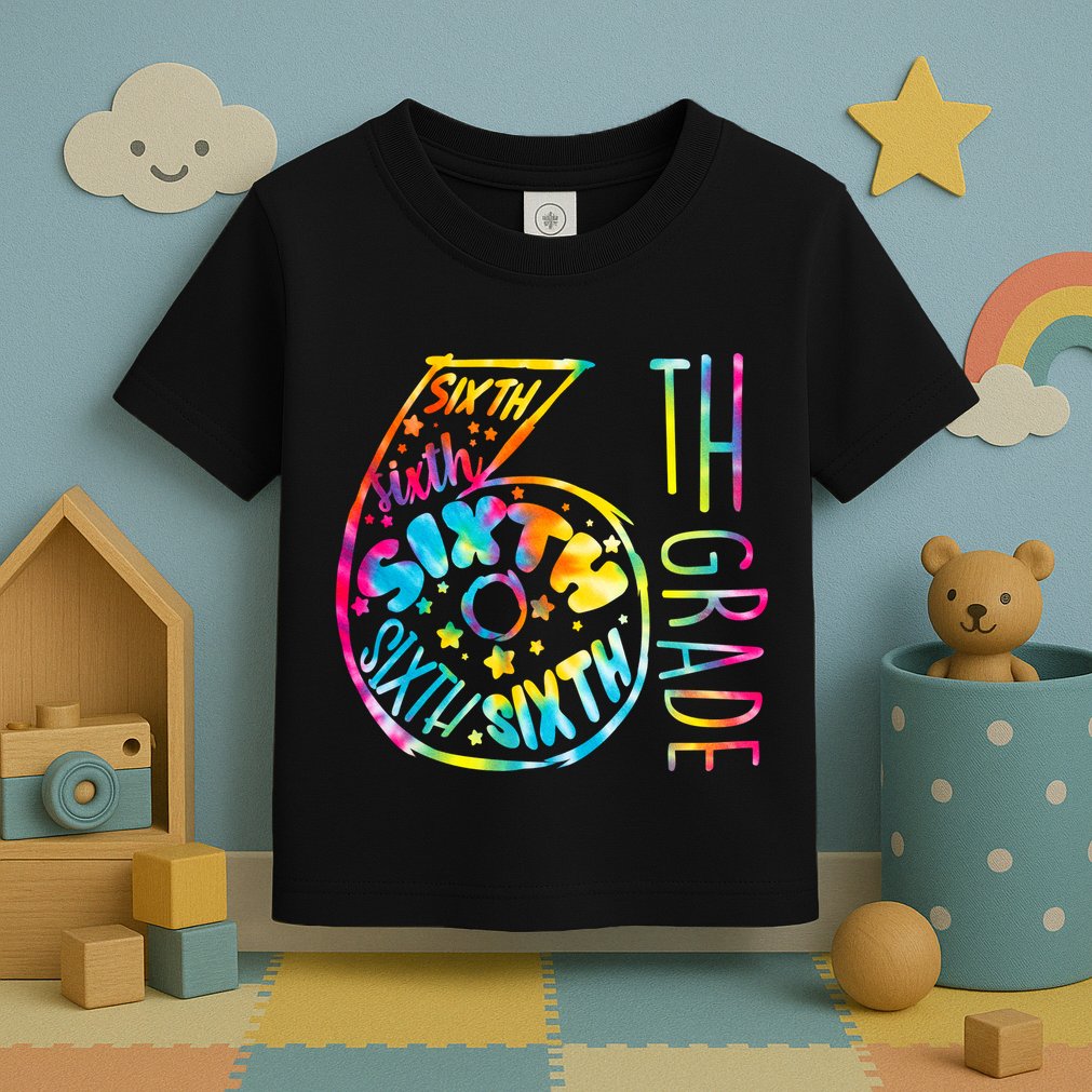 Fun Tye Dyed Sixth 6th Grade Toddler T-Shirt