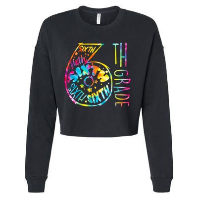 Fun Tye Dyed Sixth 6th Grade Cropped Pullover Crew