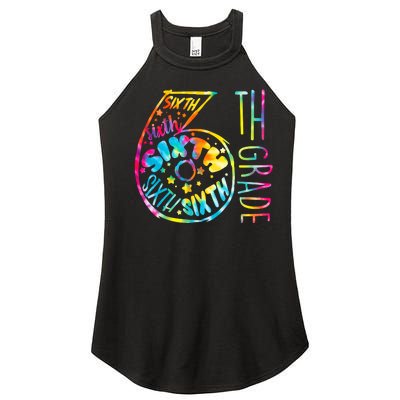 Fun Tye Dyed Sixth 6th Grade Women’s Perfect Tri Rocker Tank