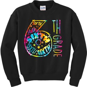 Fun Tye Dyed Sixth 6th Grade Kids Sweatshirt