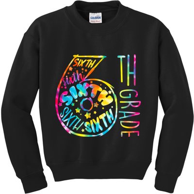 Fun Tye Dyed Sixth 6th Grade Kids Sweatshirt