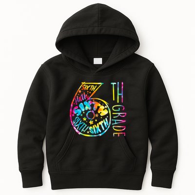 Fun Tye Dyed Sixth 6th Grade Kids Hoodie