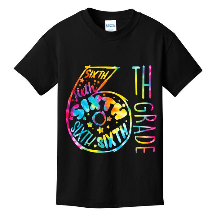 Fun Tye Dyed Sixth 6th Grade Kids T-Shirt