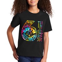 Fun Tye Dyed Sixth 6th Grade Kids T-Shirt