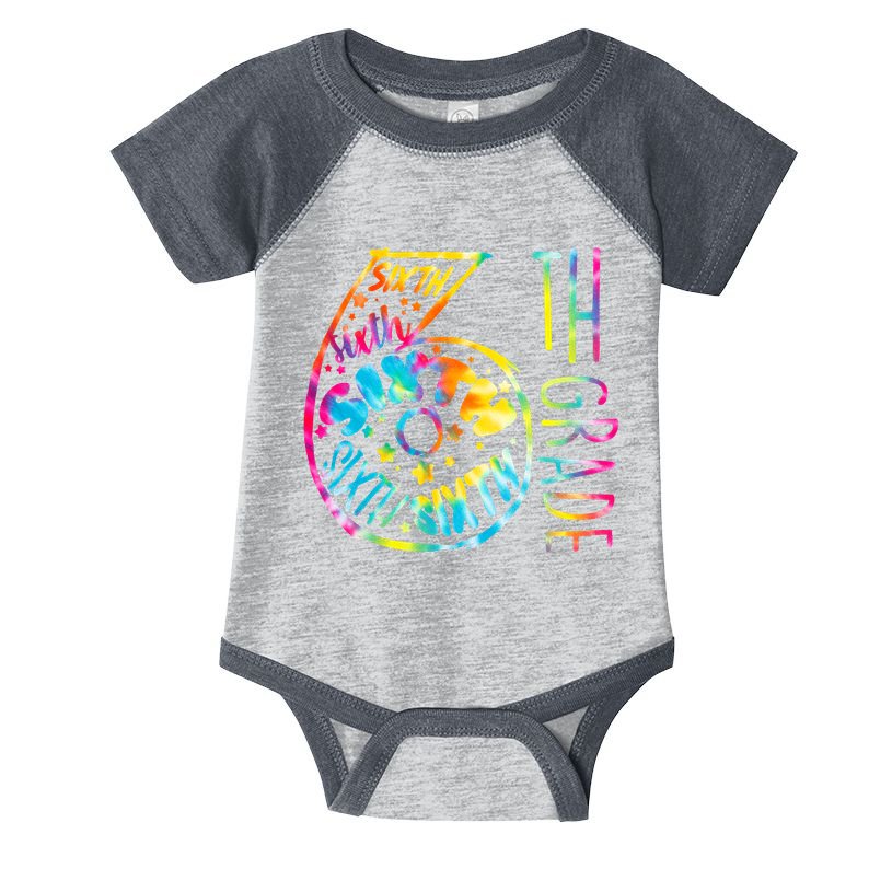 Fun Tye Dyed Sixth 6th Grade Infant Baby Jersey Bodysuit