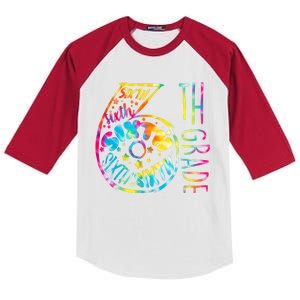 Fun Tye Dyed Sixth 6th Grade Kids Colorblock Raglan Jersey