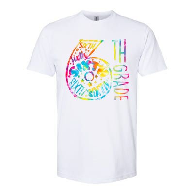 Fun Tye Dyed Sixth 6th Grade Softstyle® CVC T-Shirt