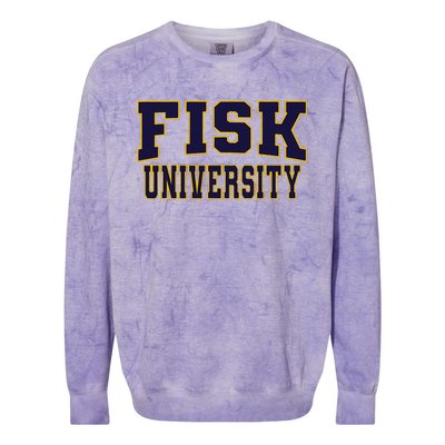 Fisk University Nvy01 Colorblast Crewneck Sweatshirt